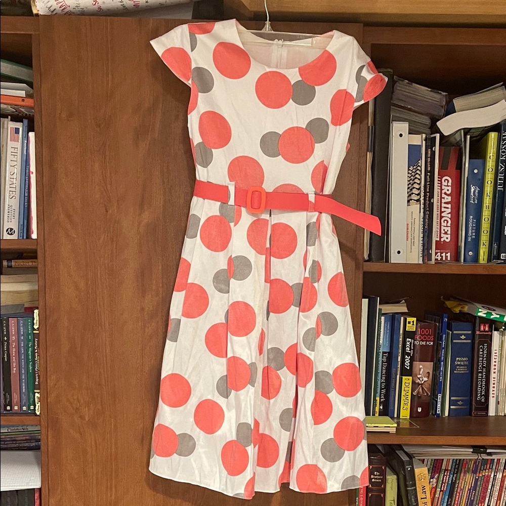 Polka Dot Girl Dress with Belt